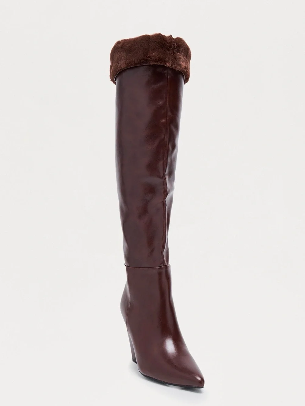 Fur trim boots